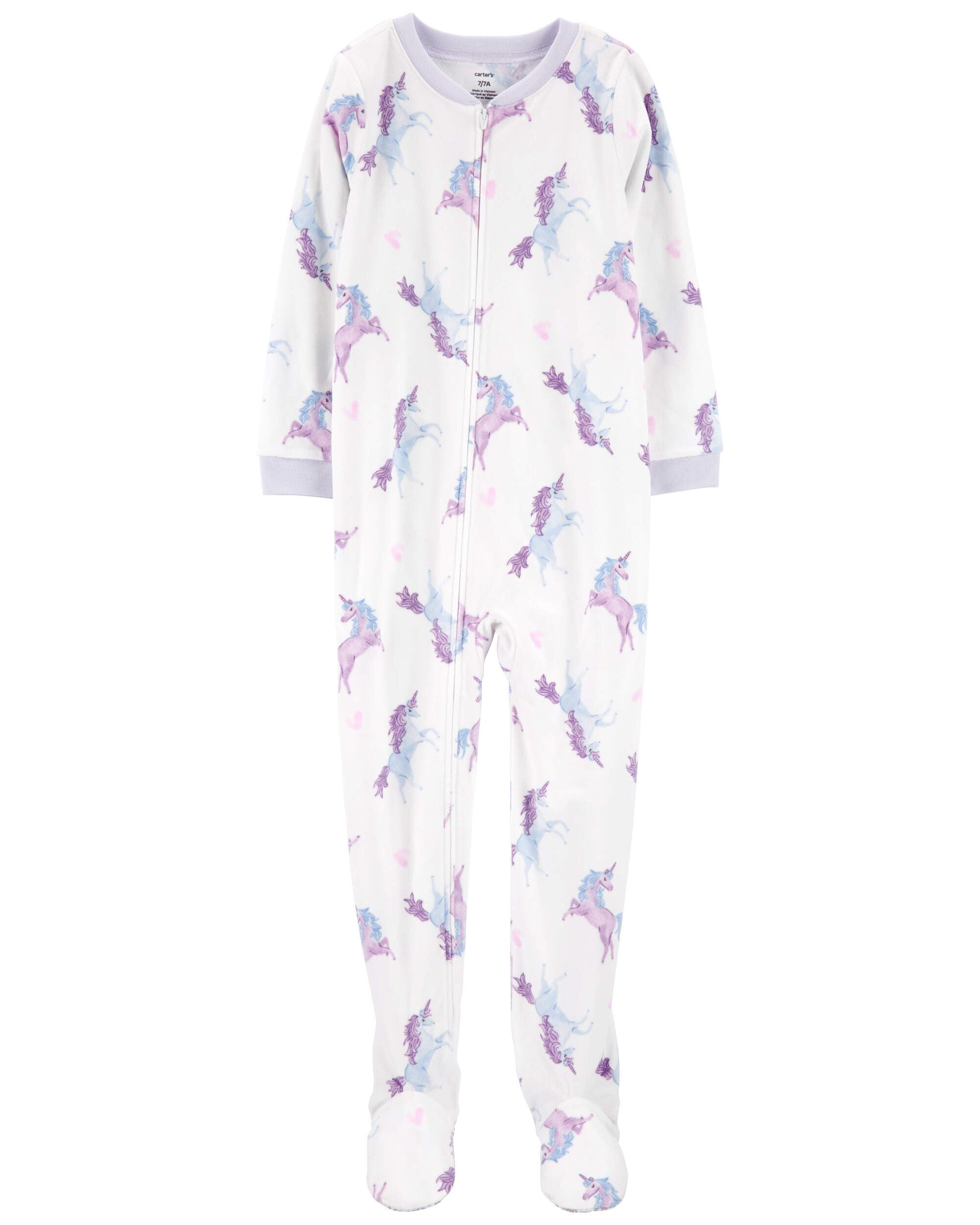 Kid 1 Piece Unicorn Fleece Footie Pajamas Carter s Carter s
