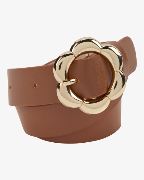  Product image 1 of Faux Leather Daisy Belt in Tan