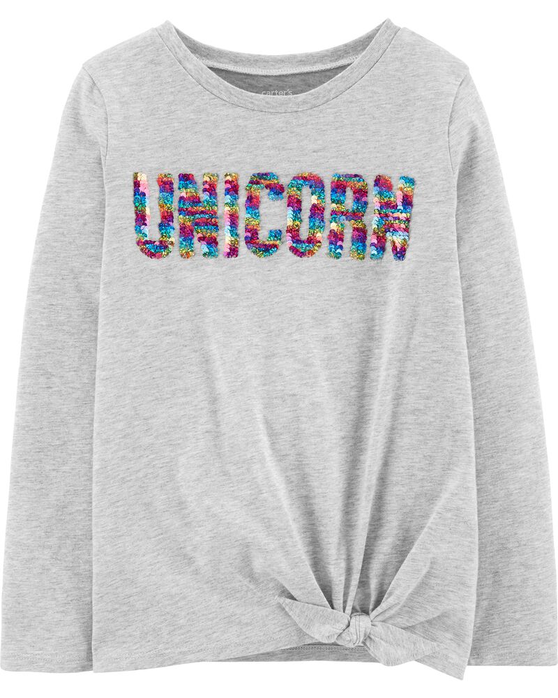 Flip Sequin Unicorn Tie Front Jersey Tee Carters Com