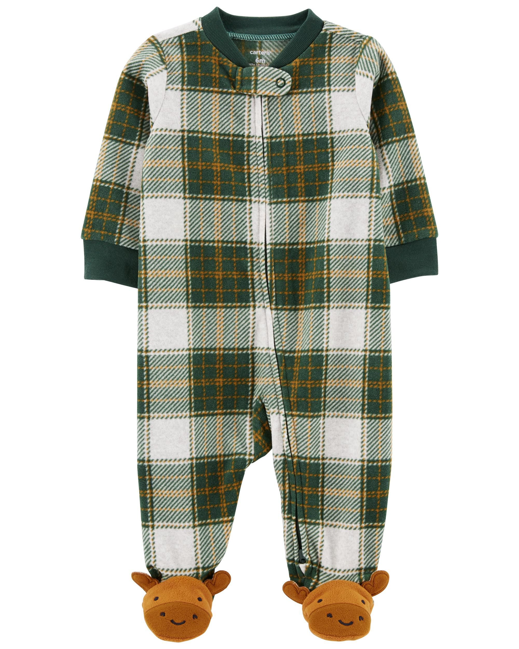 MーBABY@ページ Baby Girl Apple Print Loose Fit Long-Sleeve Sleep & Play