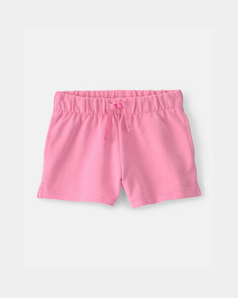 toddler girl french terry shorts - pink