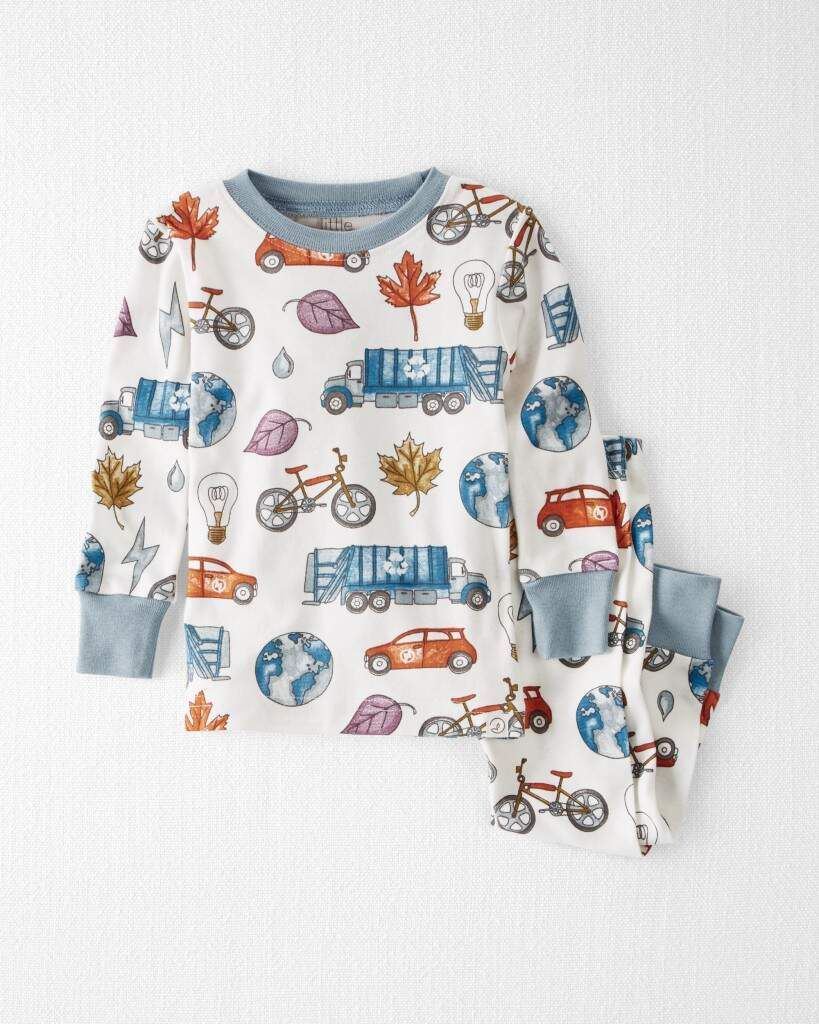 Little Planet Baby Boys Organic Cotton Pajamas Set Baby Size 9M Sustainability 13$