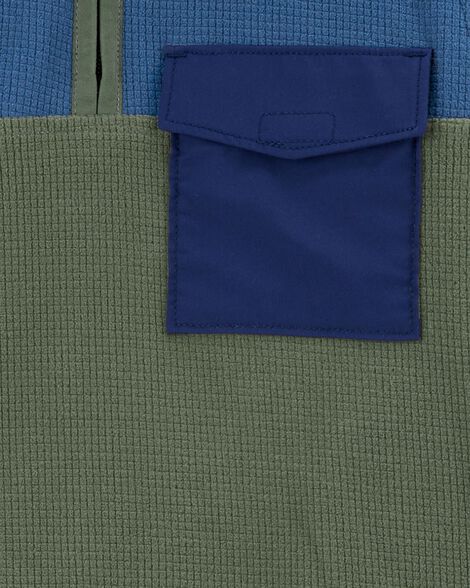  Product image 2 of Kid Colorblock Fleece Pullover - Green