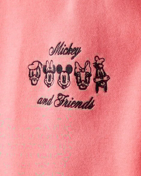 Girls Disney© Mickey Mouse Long-Sleeve Pullover Sweatshirt - Pink