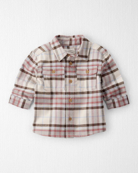 Baby Boy Organic Cotton Button-Front Flannel