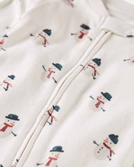 Baby Organic Cotton Sleep & Play Pajamas in Rosethorn Hollow Print