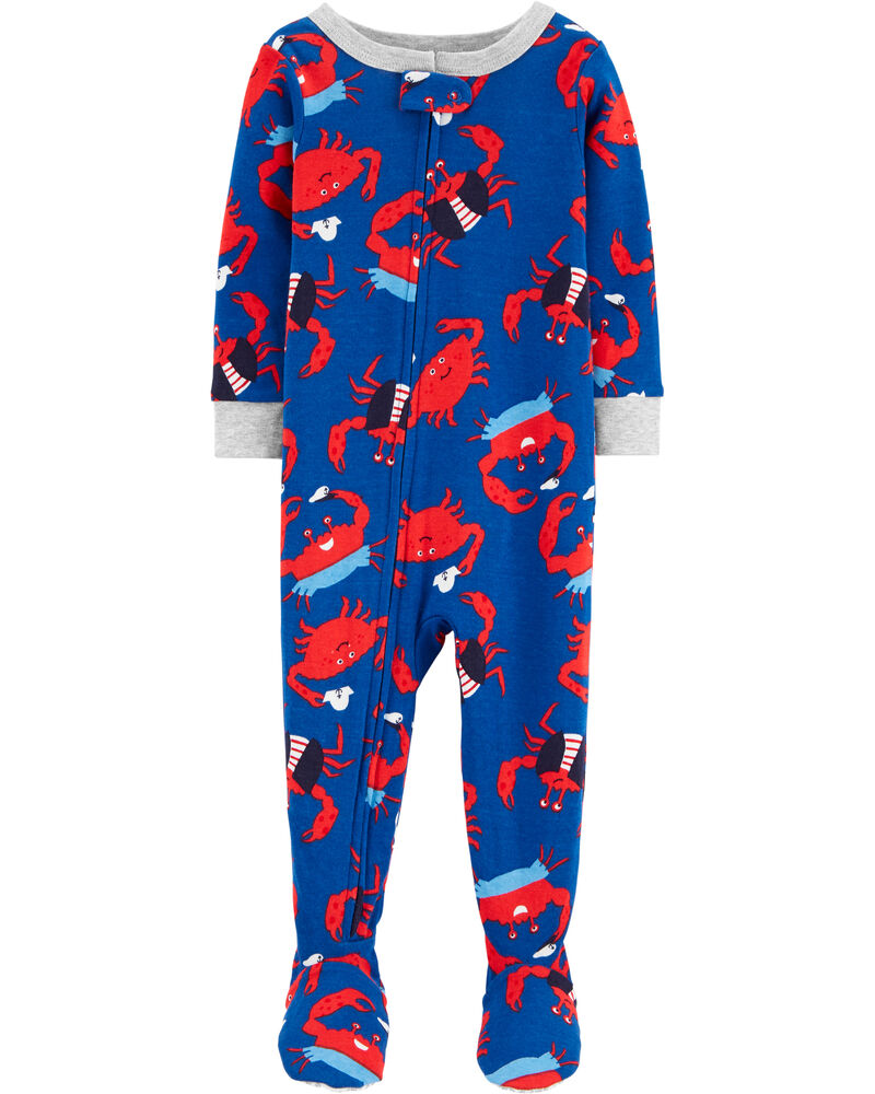 1 Piece Crab Snug Fit Cotton Footie Pjs Carters Com