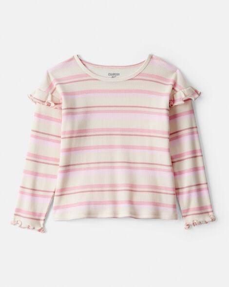 Toddler Girl Striped Long-Sleeve Top - Pink
