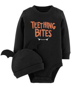 2 piece halloween bodysuit cap set