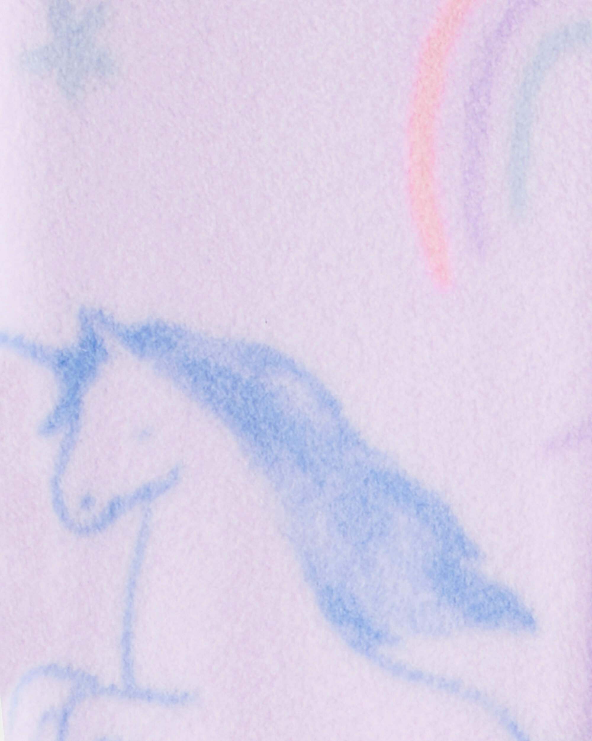 Toddler Girl Unicorn Print Loose Fit Long-Sleeve 2-Way Zip 1-Piece Pajamas - Purple