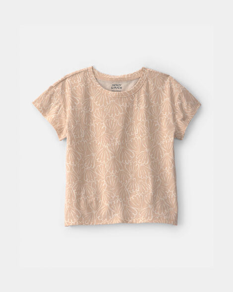 girls shell top - tan