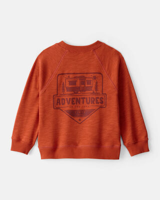 Product image 1 of Toddler Boy Adventures French Terry Pullover Sweatshirt - Orange
