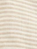 Tan - Baby Striped Cotton Dress - Tan, Selected