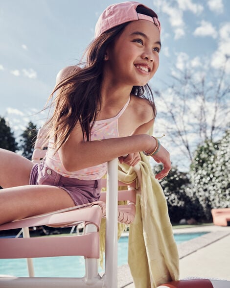Product image 4 of Girls 2-Piece Printed 1-Piece Swimsuit & Short Set