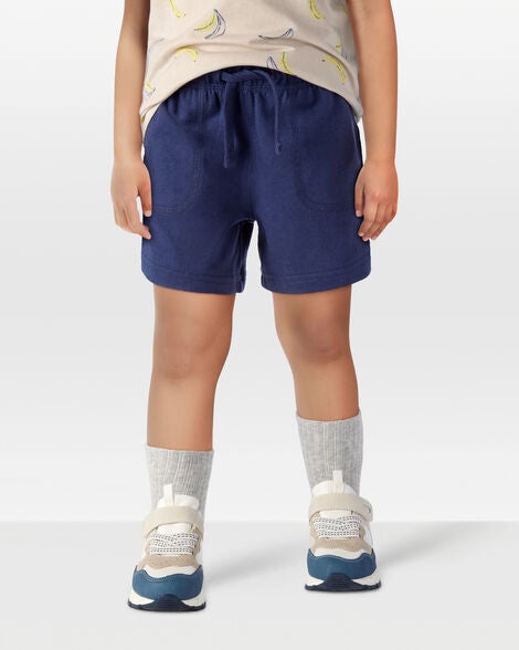  Product image 2 of Toddler Pull-On French Terry Shorts - Navy