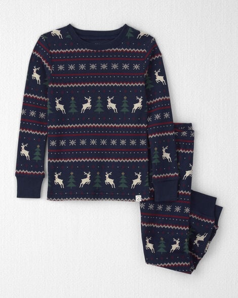 Toddler 2-Piece Organic Cotton Fair Isle Pajamas