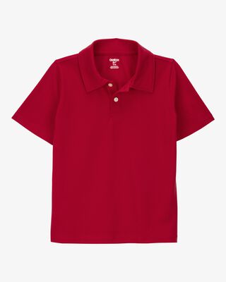 Product image 1 of Kid Pique Uniform Polo Shirt - Red