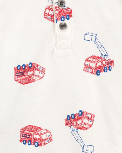  Product image 2 of Baby 2-Piece Firetruck Bodysuit Pant Set