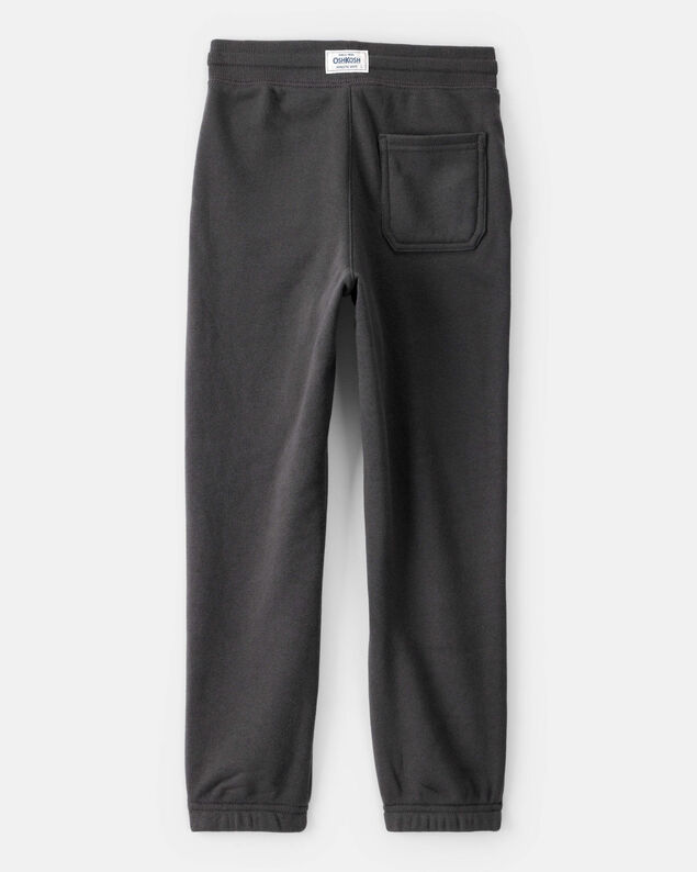 Product image 2 of Boys Solid Fleece Drawstring Joggers - Black
