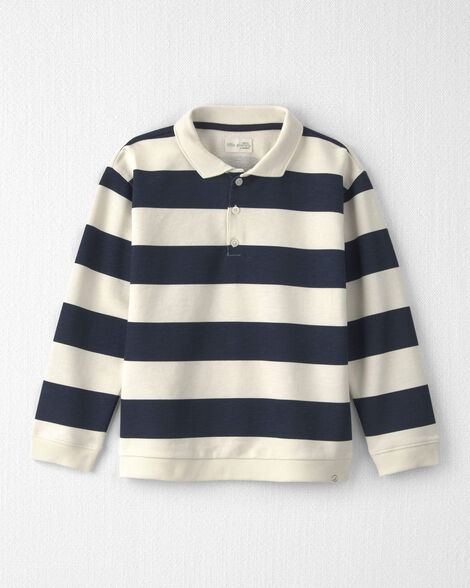 Boys Organic Cotton French Terry Rugby Polo
