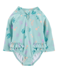 Baby 1-Piece Coral Print Rashguard