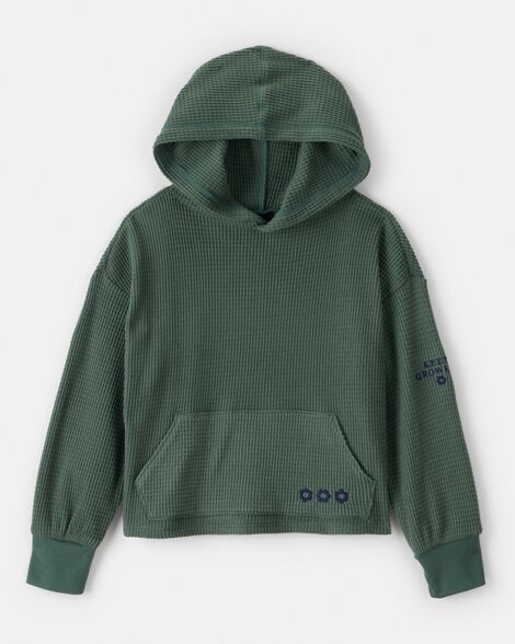 Girls Thermal Hooded Top - Green