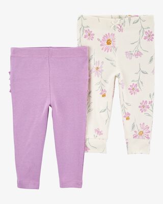 Product image 2 of Baby 2-Pack Floral Pull-On Pants