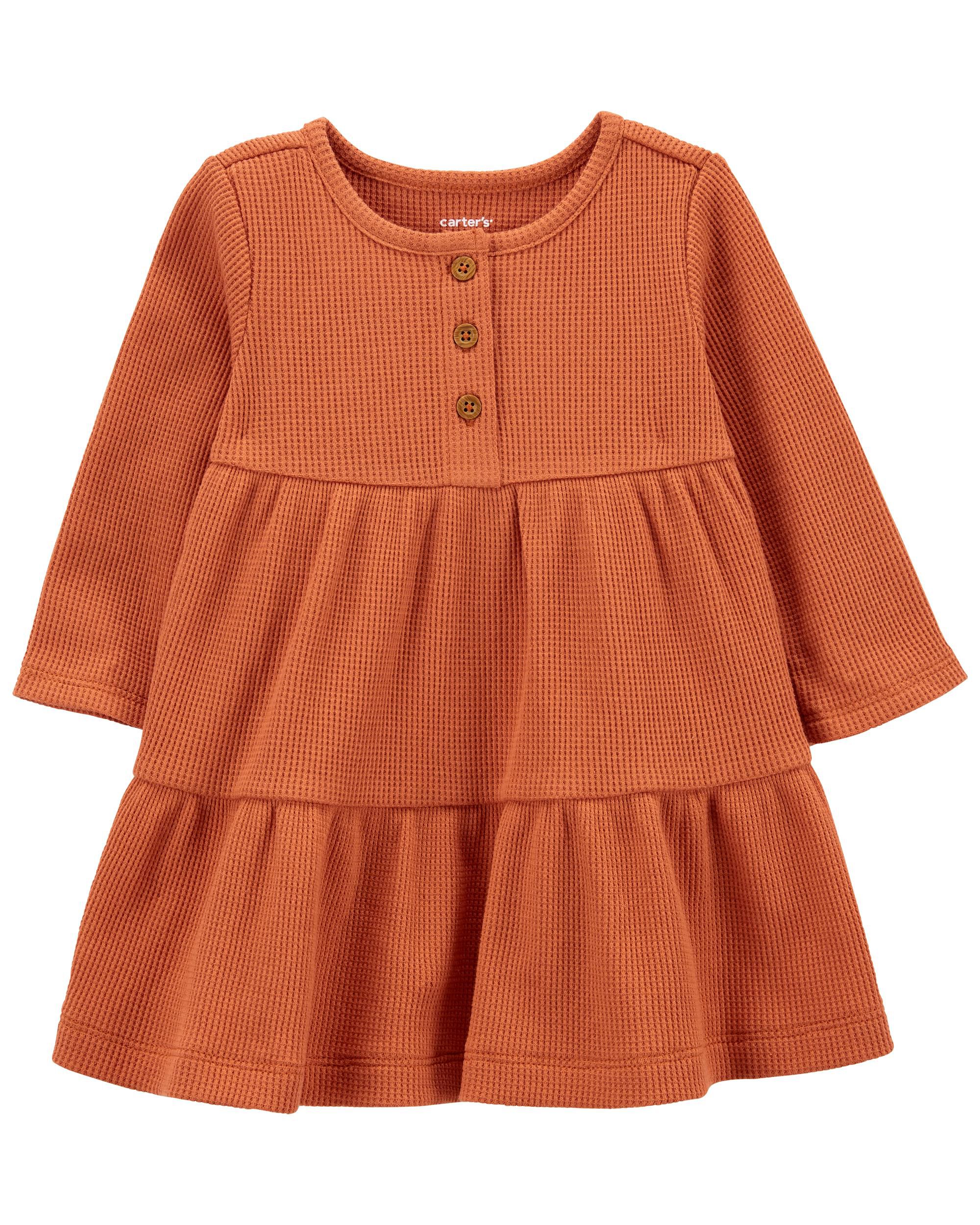 Baby Long Sleeve Tiered Thermal Dress Carter s Carter s