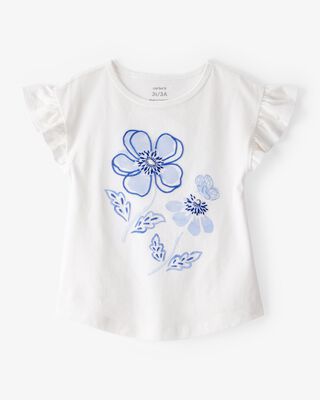 Product image 1 of Toddler Short-Sleeve Fashion Top - White