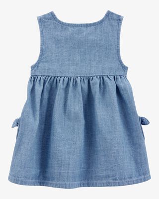 Product image 2 of Baby Solid Cotton Dress - Blue