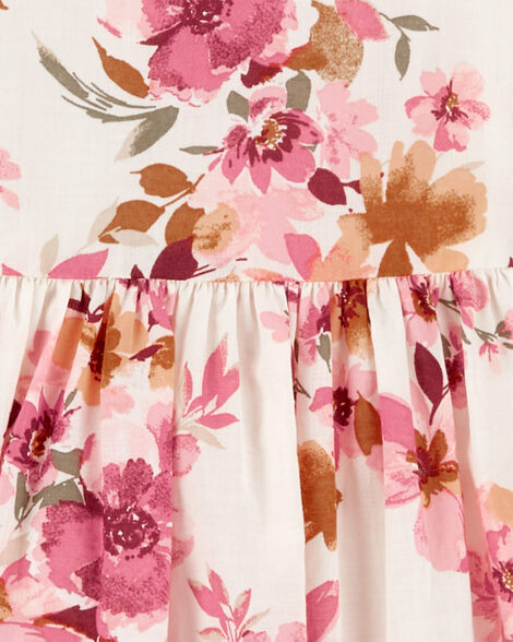  Product image 3 of Toddler Floral Print Eyelet Trim Dress
