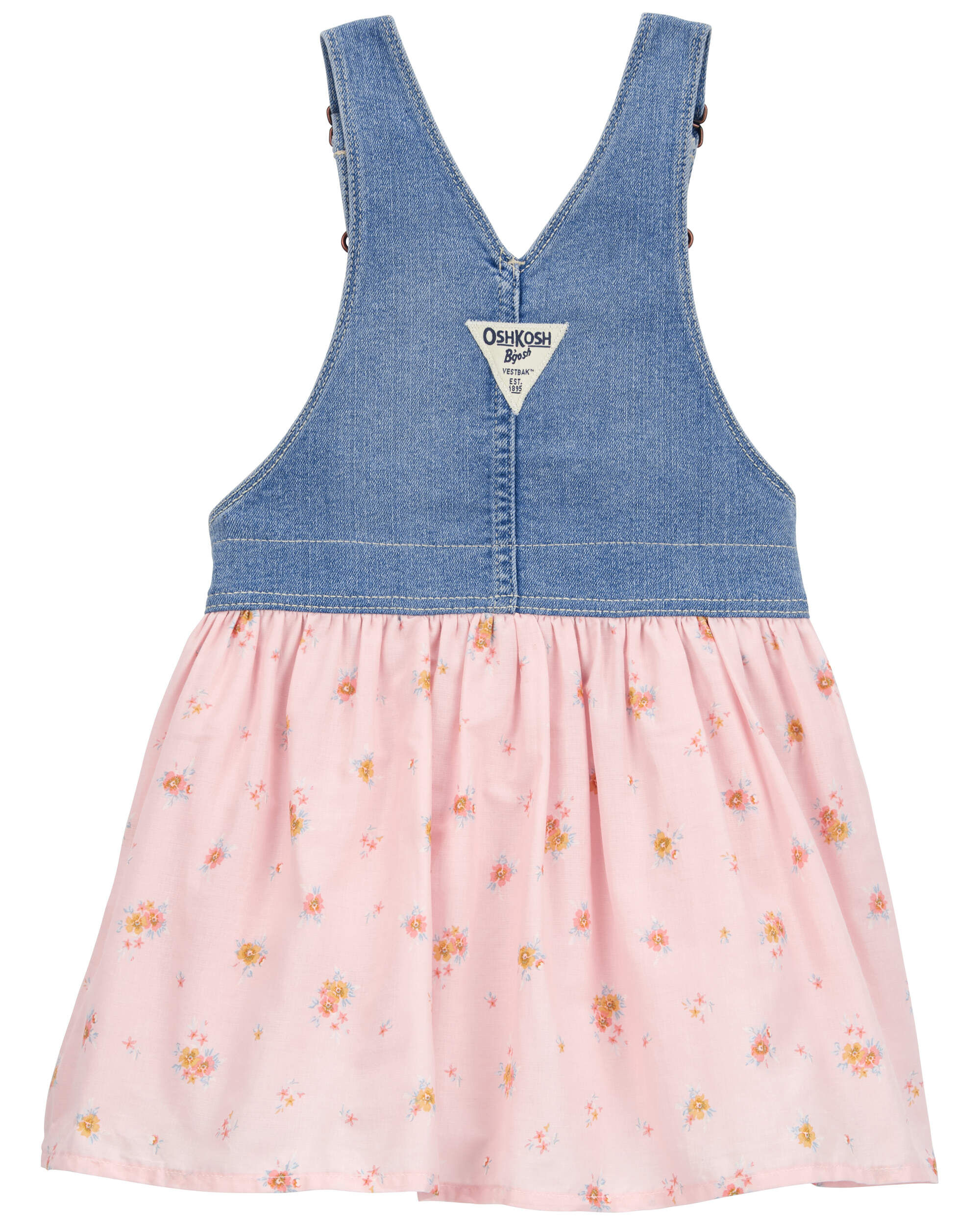 Toddler Denim Floral-Print Jumper Dress - OshKosh | Carter's