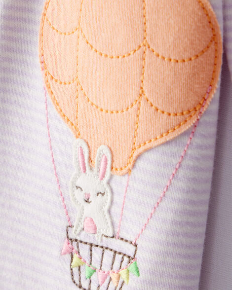 Baby Hot Air Balloon Bunny 2-Way Zip Cotton Sleep & Play