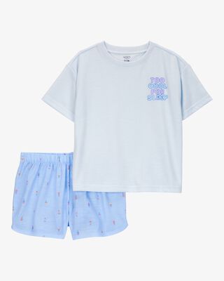 Product image 1 of Kid Ice Cream Print Loose Fit 2-Piece Pajamas - Blue