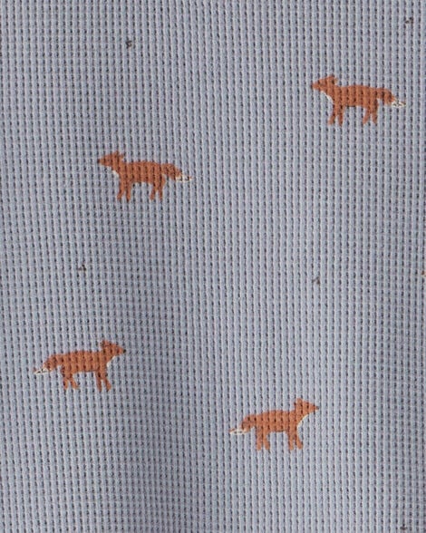  Product image 4 of Toddler Organic Cotton Waffle Knit Set in Shadow Fox Print