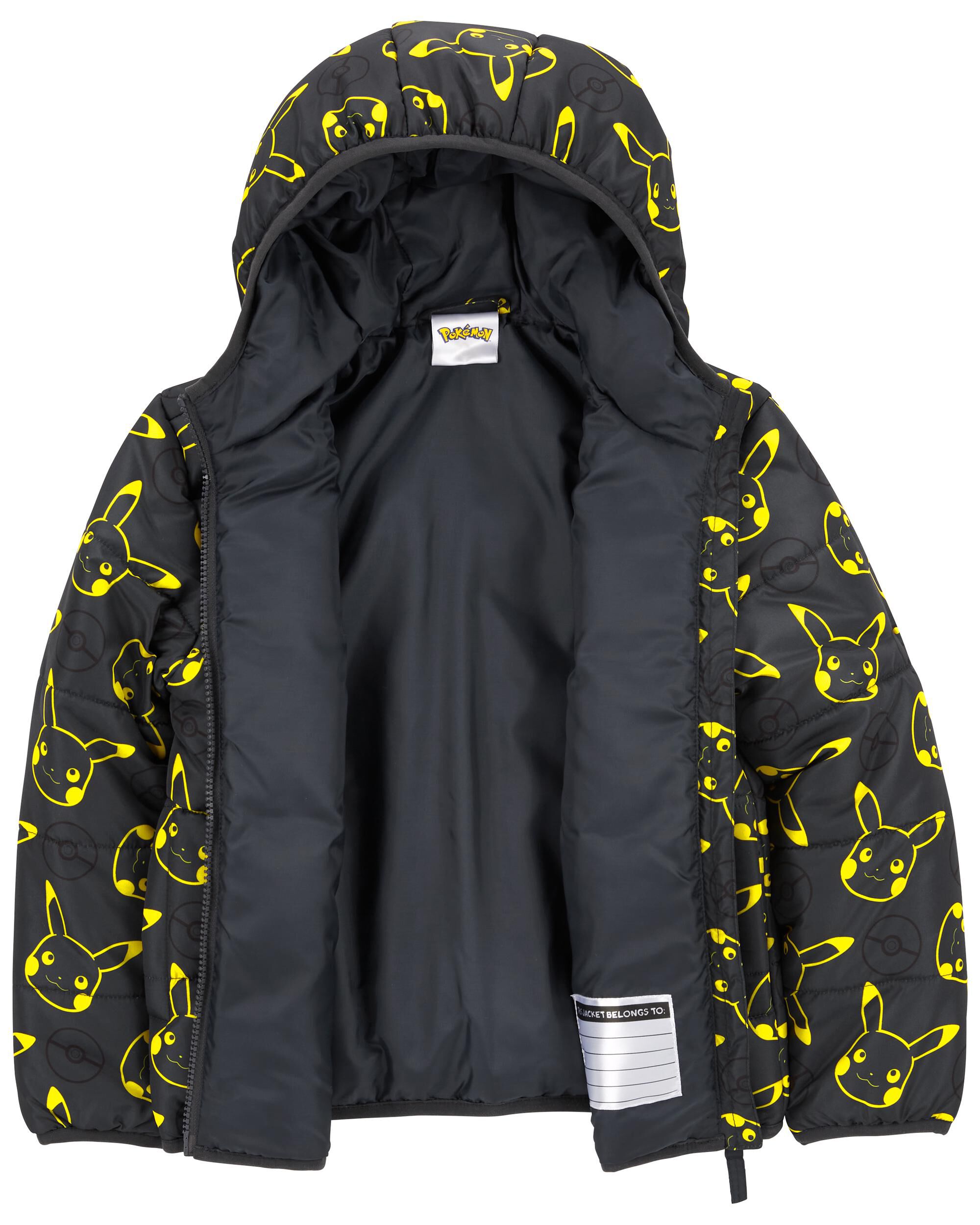 Kid Pikachu Pokémon Puffer Jacket - Black - Carter's | Carter's