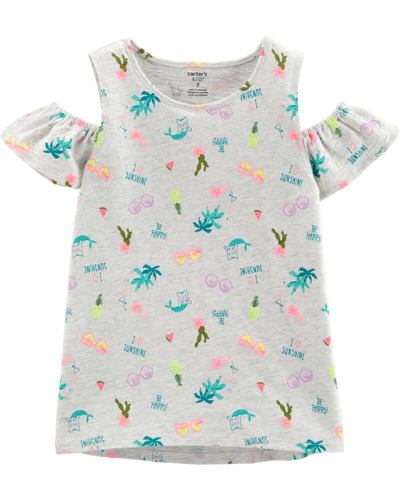Summer Cold Shoulder Slub Top Carters Com
