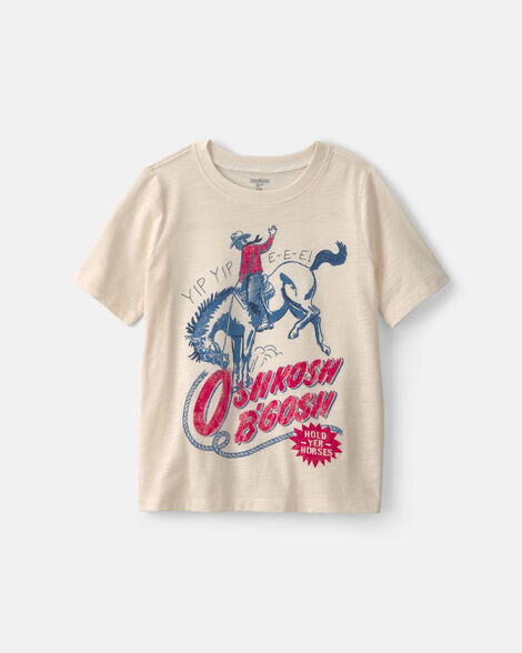 Kids Cowboy Graphic Tee - Cream