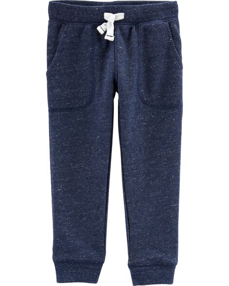 Pull-On Marled Yarn French Terry Joggers