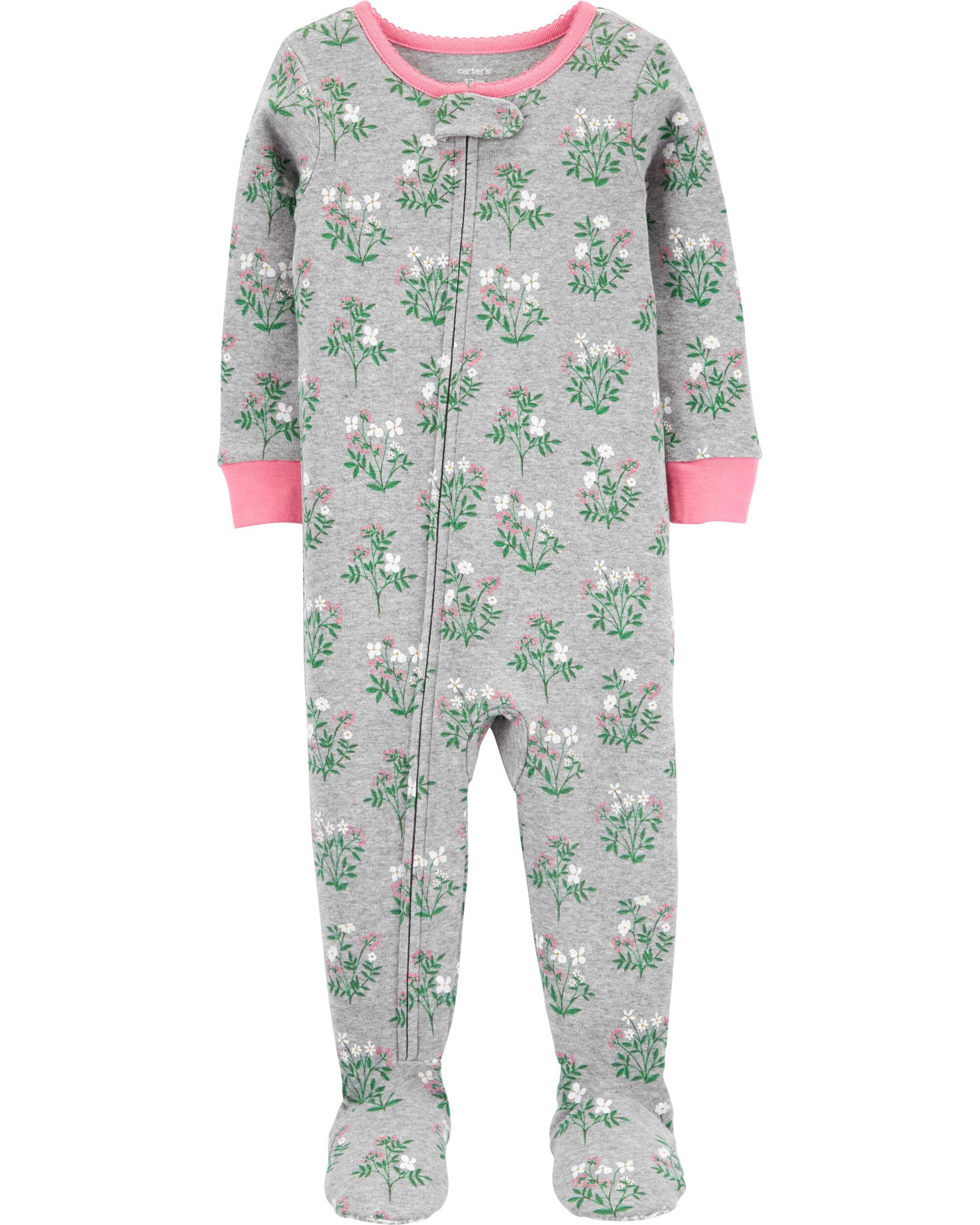 *CLEARANCE* 1-Piece 100% Snug Fit Cotton Footie PJs