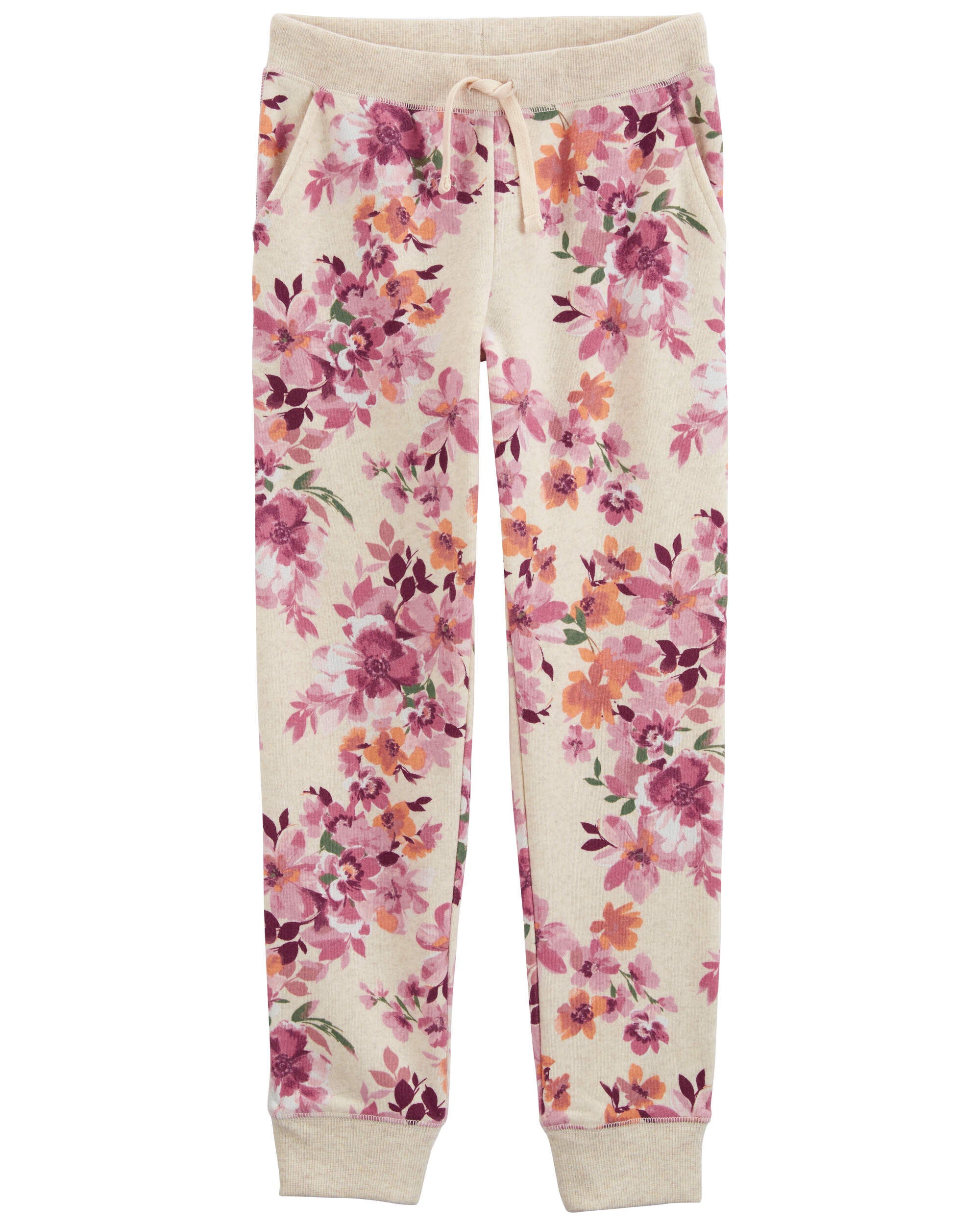 Flower print joggers online