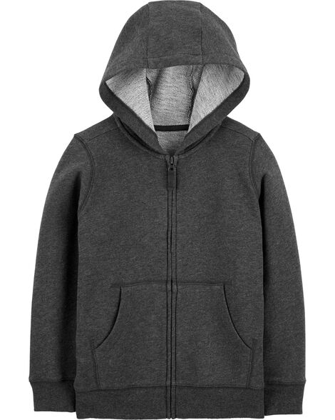 A dark grey kid’s hoodie