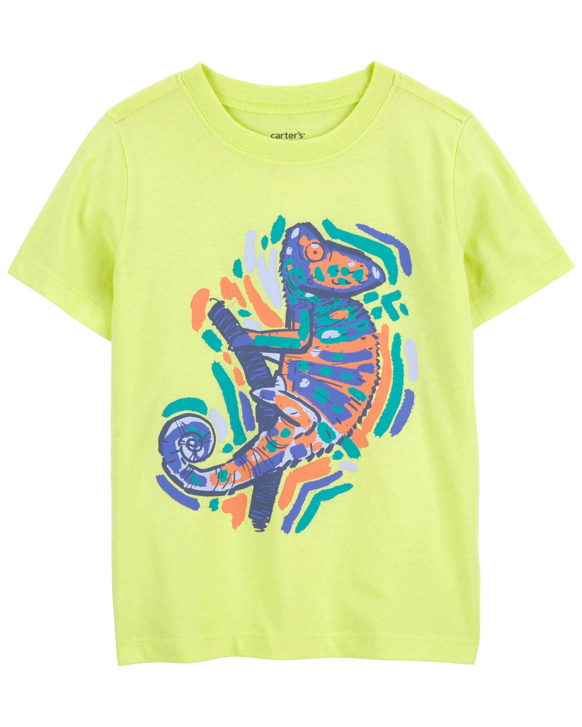 殿堂 Toddler Carter's | Carter's - Tee Graphic Chameleon Neon トップス