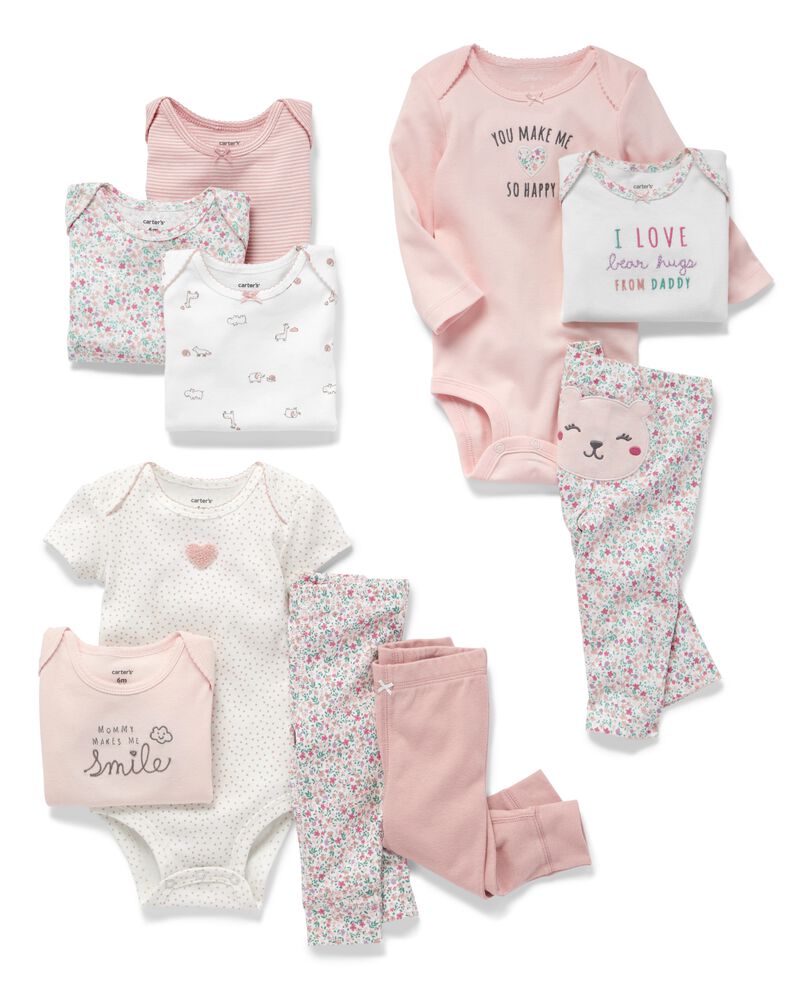 10 Piece Pink Little Baby Basics Gift Box Carters Com