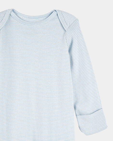  Product image 2 of Baby 2-Pack Sleeper Gowns - Blue/White