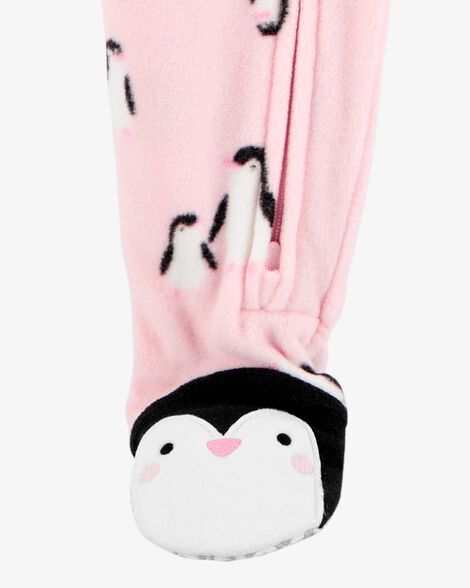 Product image 3 of Baby 1-Piece Penguin Fleece Footie Pajamas