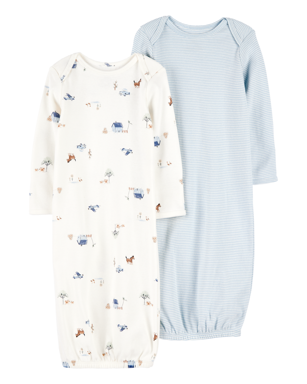 Baby 2Pack Sleeper Gowns Blue/White Carter's Carter's