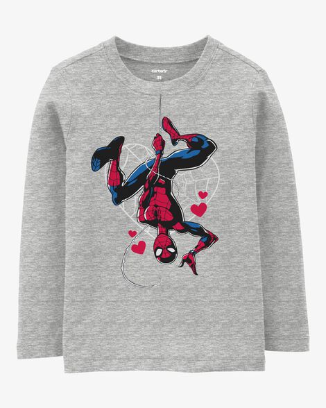  Product image 1 of Toddler Spider-Man Valentine's Day Tee - Grey