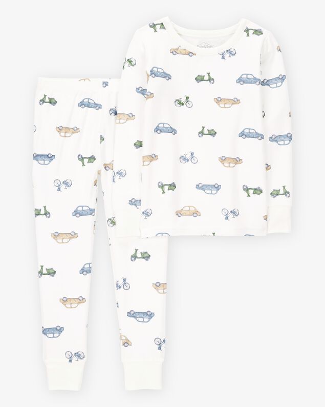 Product image 1 of Toddler Boy Car Print PurelySoft 2-Piece Pajamas - Ivory