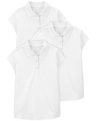Product image 1 of Kid 3-Pack Uniform Polos in Active Mesh
